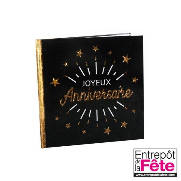 Livre D Or Joyeux Anniversaire Noir Et Or L Entrep T De La F Te